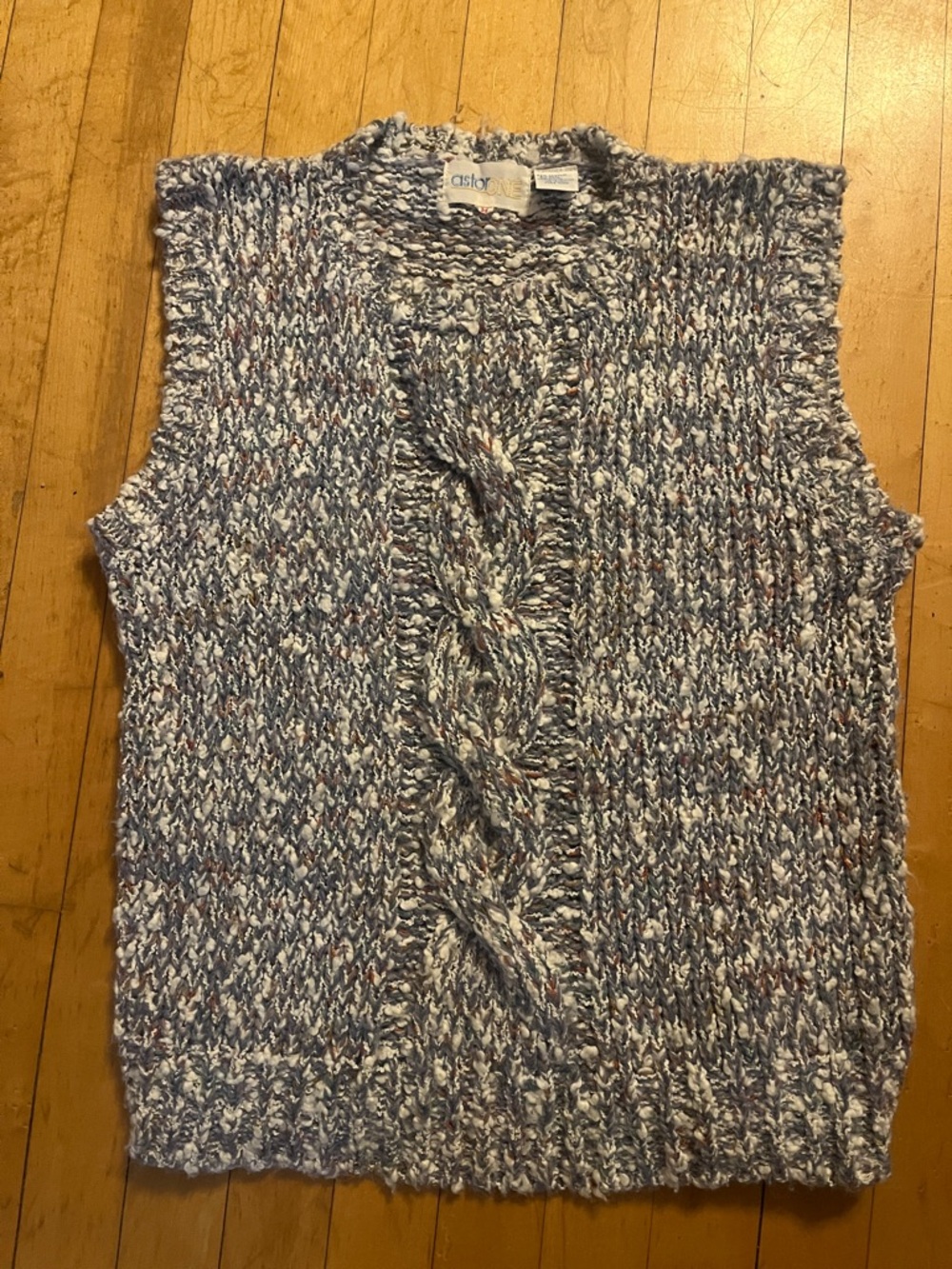 Knitted pink/purple/white vintage sweater tank